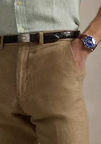 Straight Fit Houndstooth Twill Pants