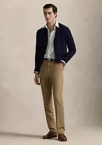 Straight Fit Houndstooth Twill Pants