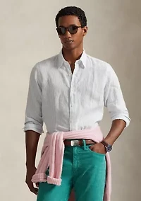 Classic Fit Striped Linen Shirt