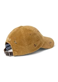 Duck-Embroidered Corduroy Ball Cap