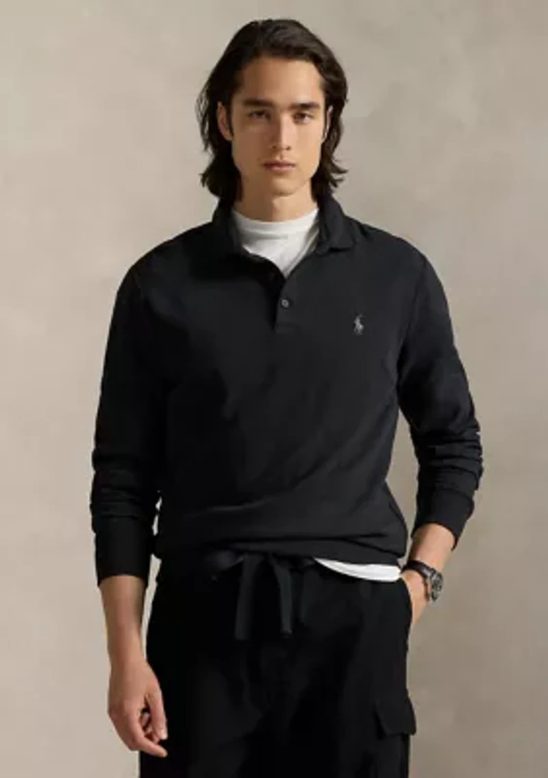 Luxury Jersey Polo Collar Pullover