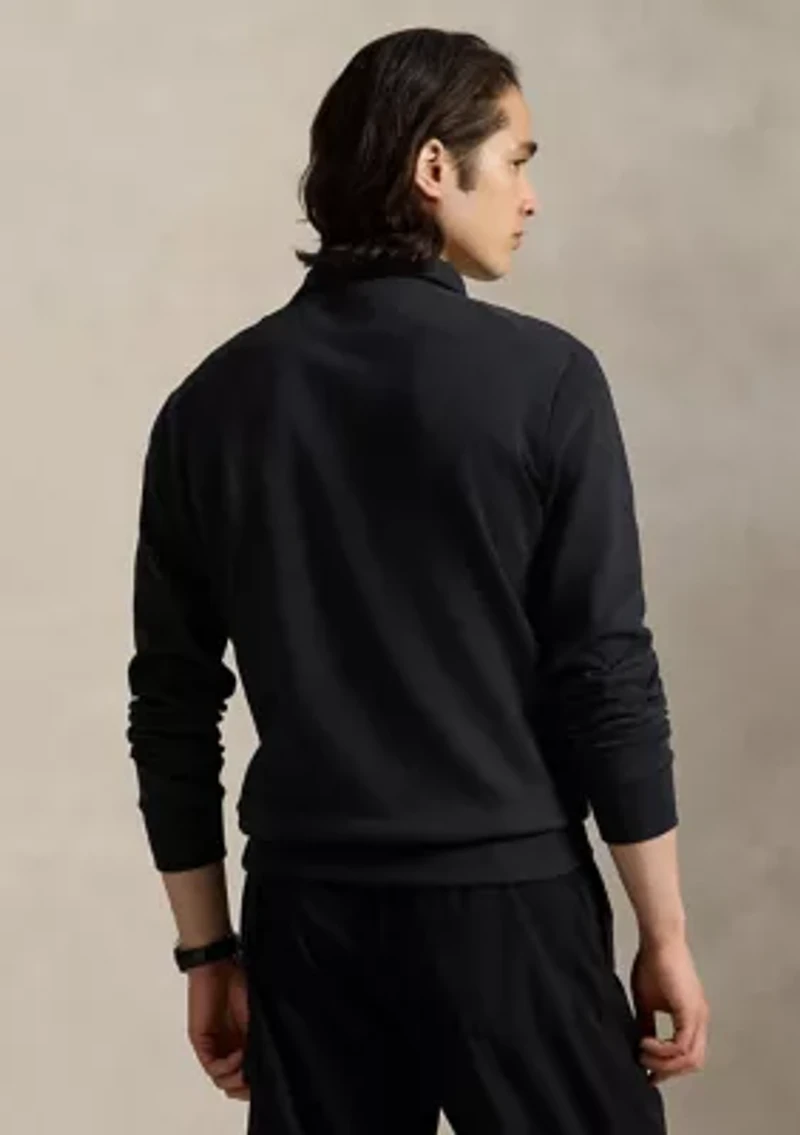 Luxury Jersey Polo Collar Pullover