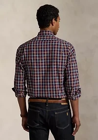 Classic Fit Plaid Poplin Shirt