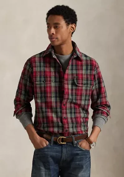 Men's Classic Fit Plaid Oxford Work shirt