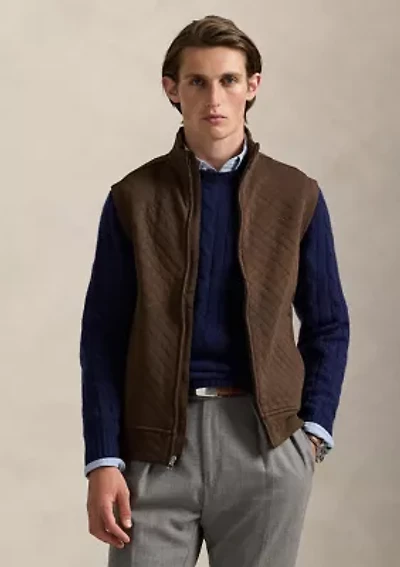 Men's Quilted Double-Knit Jersey Vest