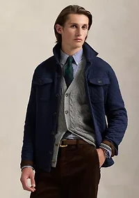 Men's Long Sleeve Woven Polo