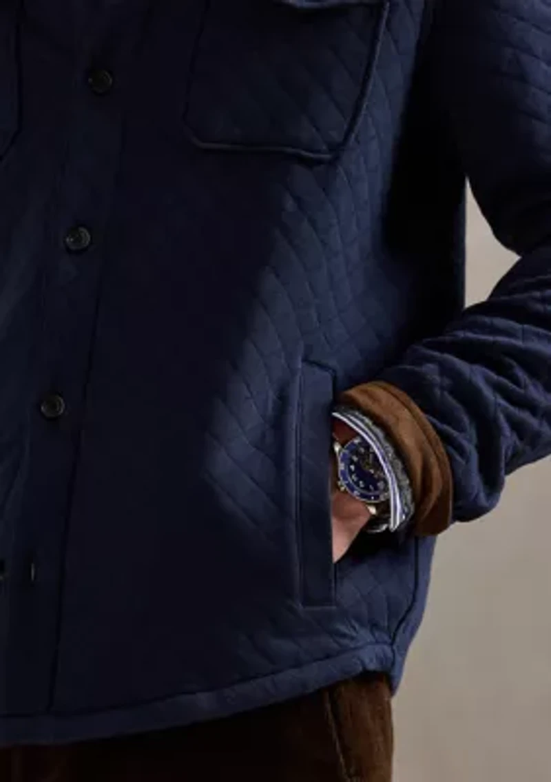 Men's Long Sleeve Woven Polo