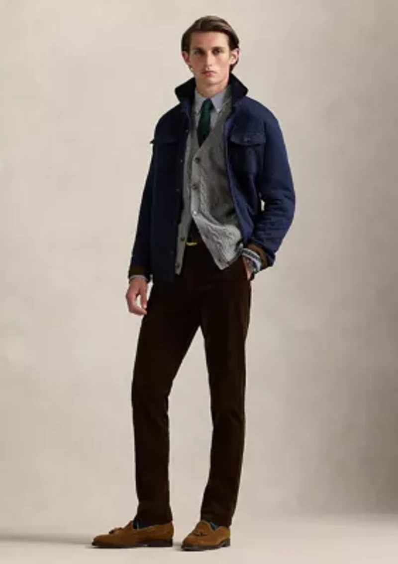 Men's Long Sleeve Woven Polo