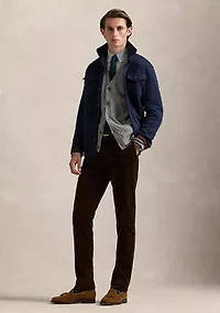 Men's Long Sleeve Woven Polo