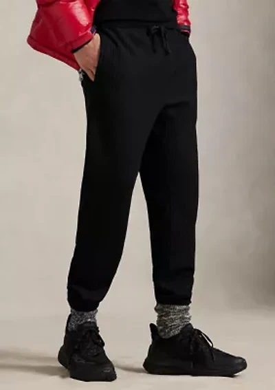 Waffle-Knit Fleece Sweatpants