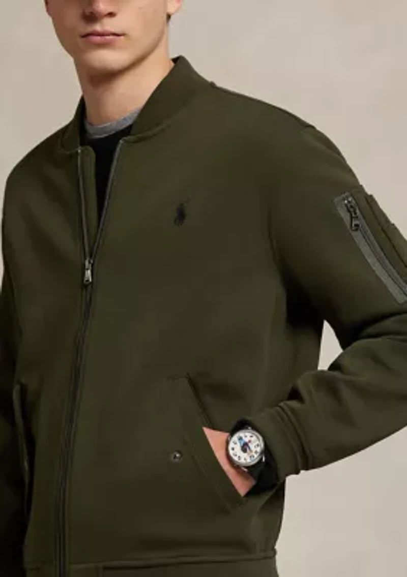 Double-Knit Bomber Jacket