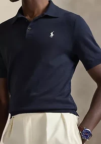 Cotton Polo-Collar Sweater