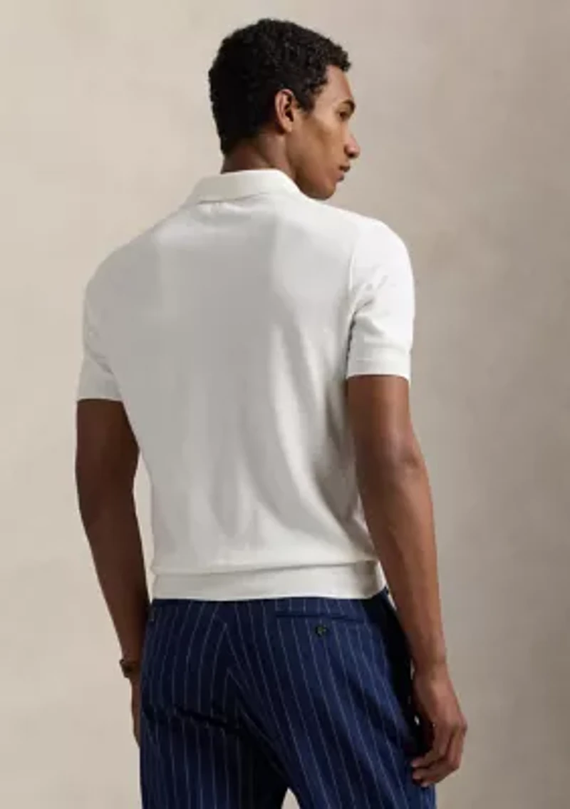 Cotton Polo-Collar Sweater