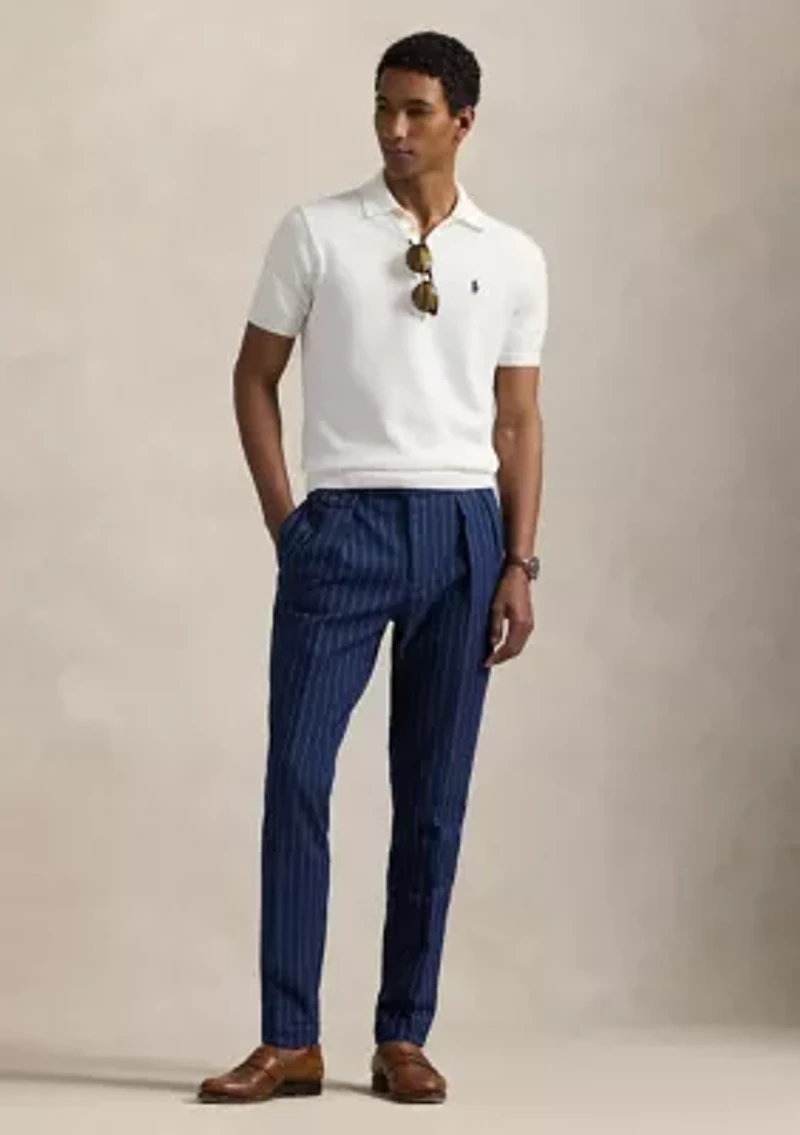 Cotton Polo-Collar Sweater