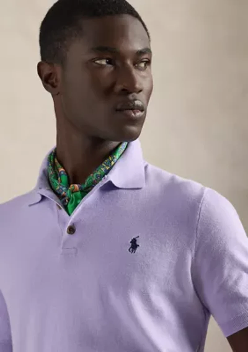 Cotton Polo-Collar Sweater