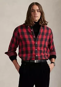 Men's Classic Fit Plaid Double-Faced Shirt