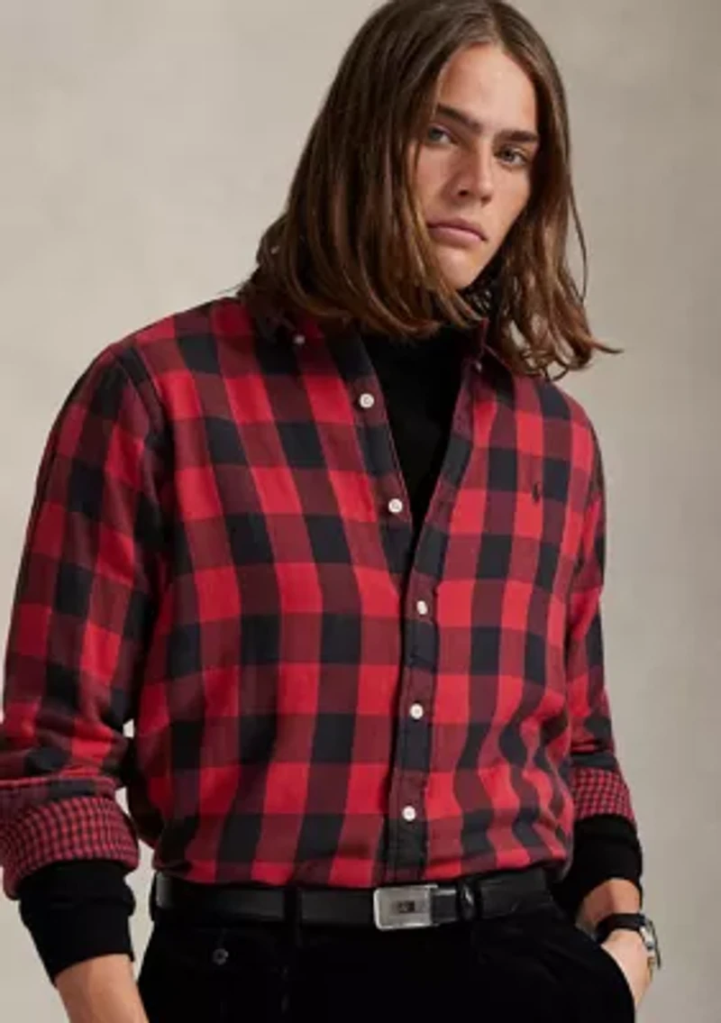Men's Classic Fit Plaid Double-Faced Shirt