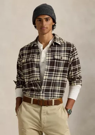 Classic Fit Plaid Performance Camp Shirt