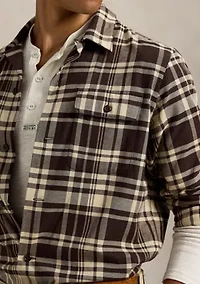 Classic Fit Plaid Performance Camp Shirt