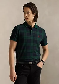 Custom Slim Plaid Jacquard Polo Shirt