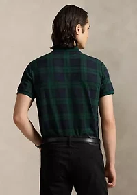 Custom Slim Plaid Jacquard Polo Shirt
