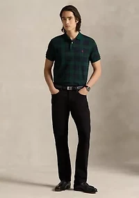 Custom Slim Plaid Jacquard Polo Shirt