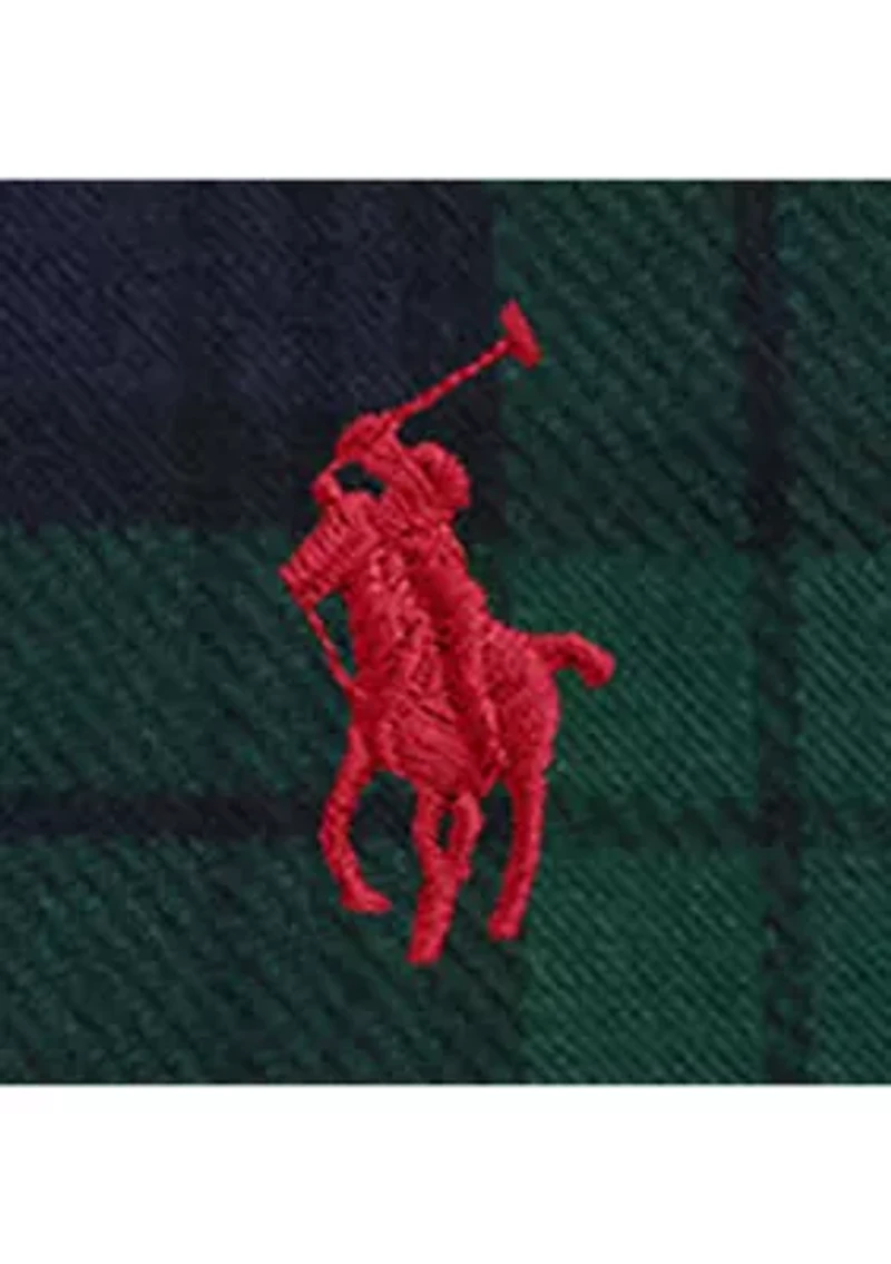 Custom Slim Plaid Jacquard Polo Shirt