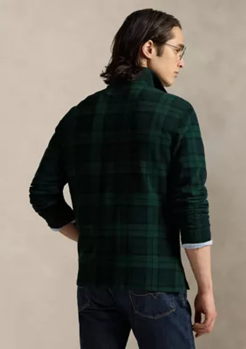 Men's Plaid Estate-Rib 1/4 Zip Pullover