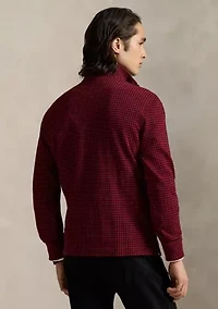 Men's Checked Estate-Rib Quarter-Zip Pullover