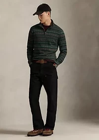 Men's Fair Isle-Inspired Estate-Rib Pullover