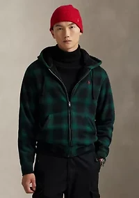 Plaid Fleece Full-Zip Hoodie