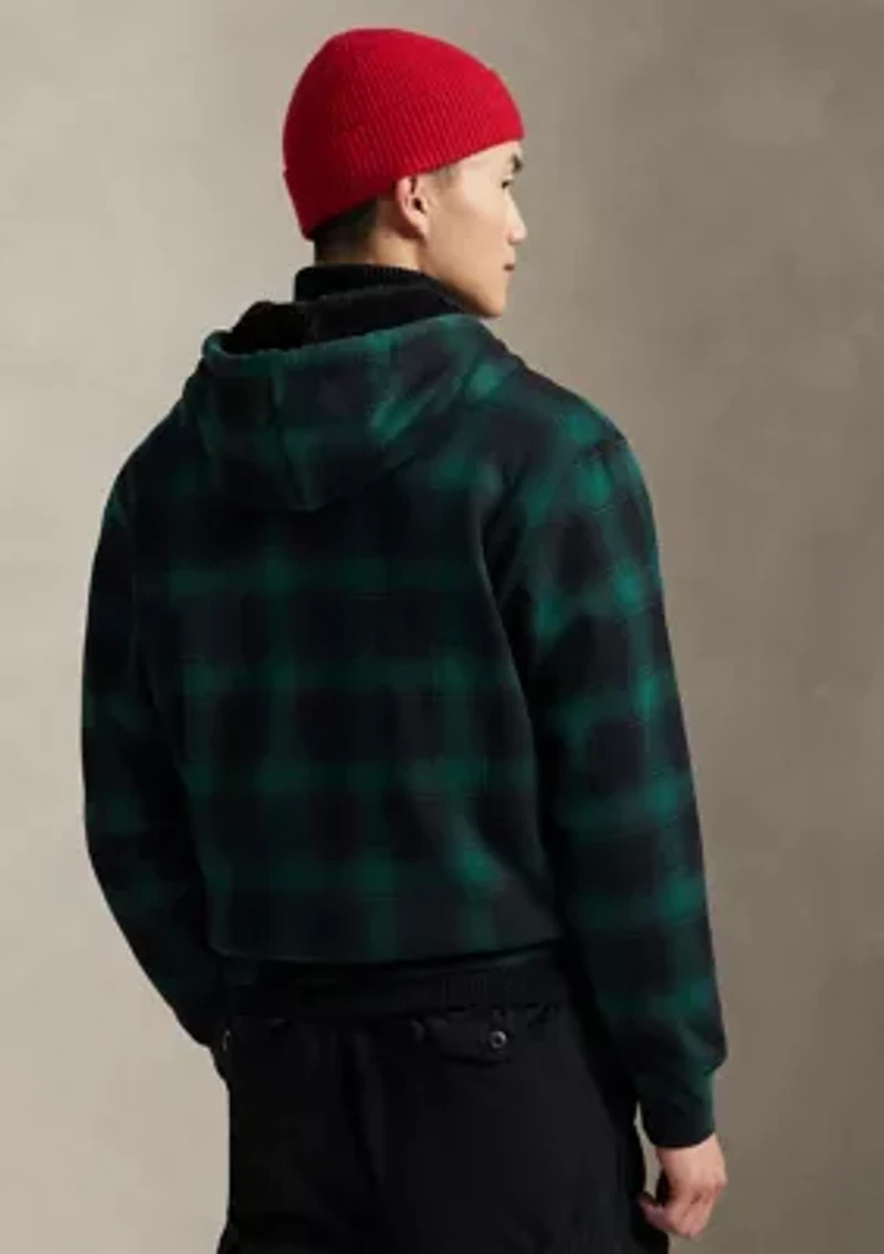 Plaid Fleece Full-Zip Hoodie