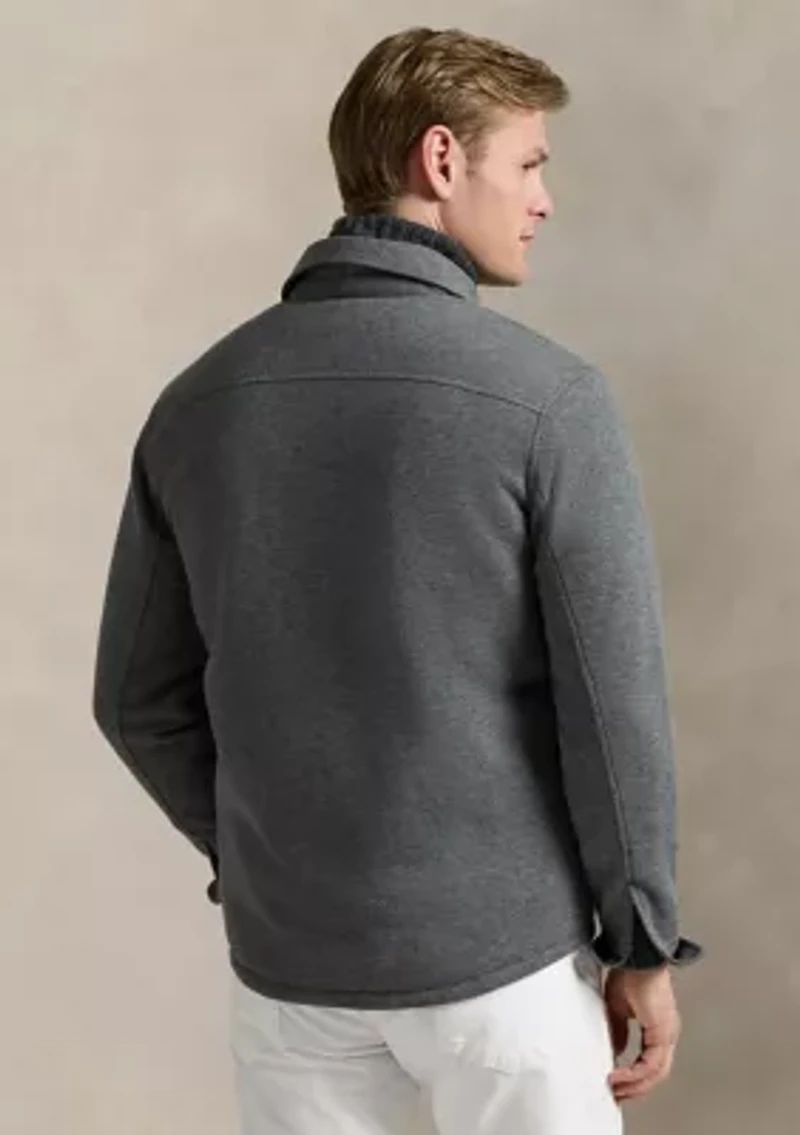 Double-Knit Mesh Shirt Jacket
