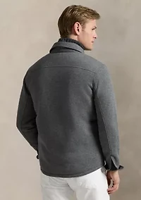 Double-Knit Mesh Shirt Jacket