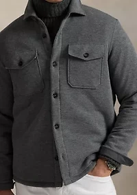 Double-Knit Mesh Shirt Jacket