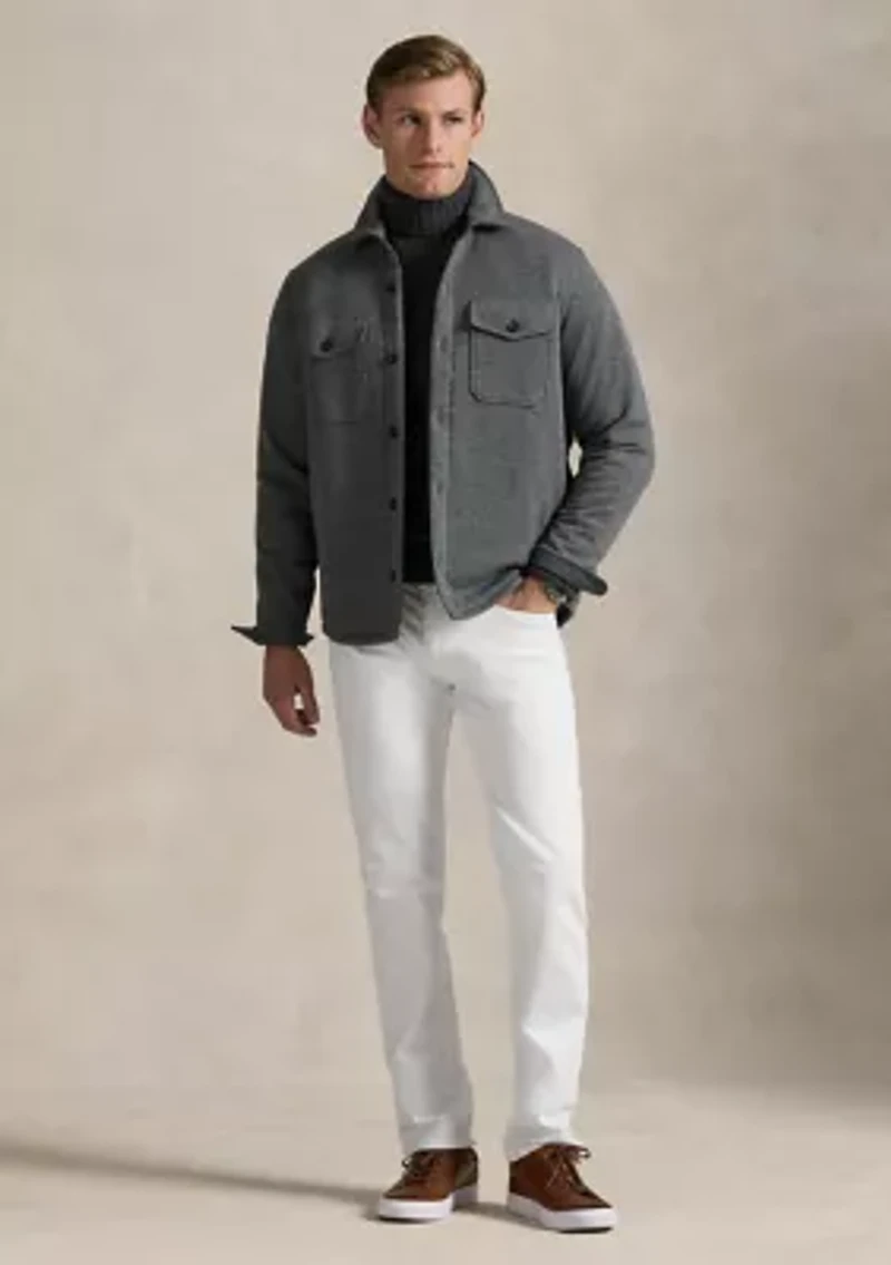 Double-Knit Mesh Shirt Jacket