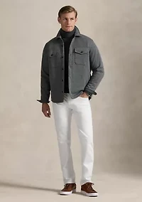 Double-Knit Mesh Shirt Jacket