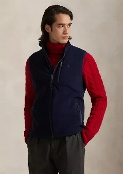 Brushed Fleece Mock neck Vest