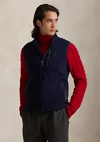 Brushed Fleece Mock neck Vest