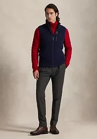 Brushed Fleece Mock neck Vest