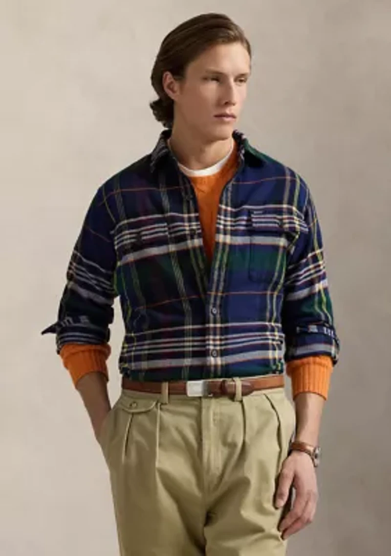 Classic Plaid Brushed Flannel Work shirt