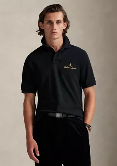 Classic Fit Logo Mesh Polo Shirt