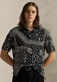 Classic Fit Bandanna Mesh Polo Shirt