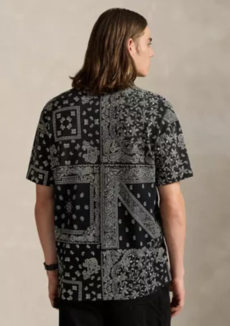 Classic Fit Bandanna Mesh Polo Shirt