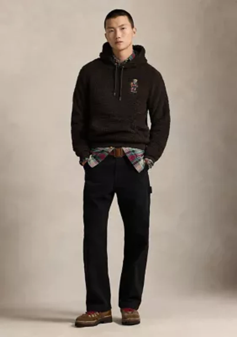 Men's Polo Bear Pile Fleece Hoodie