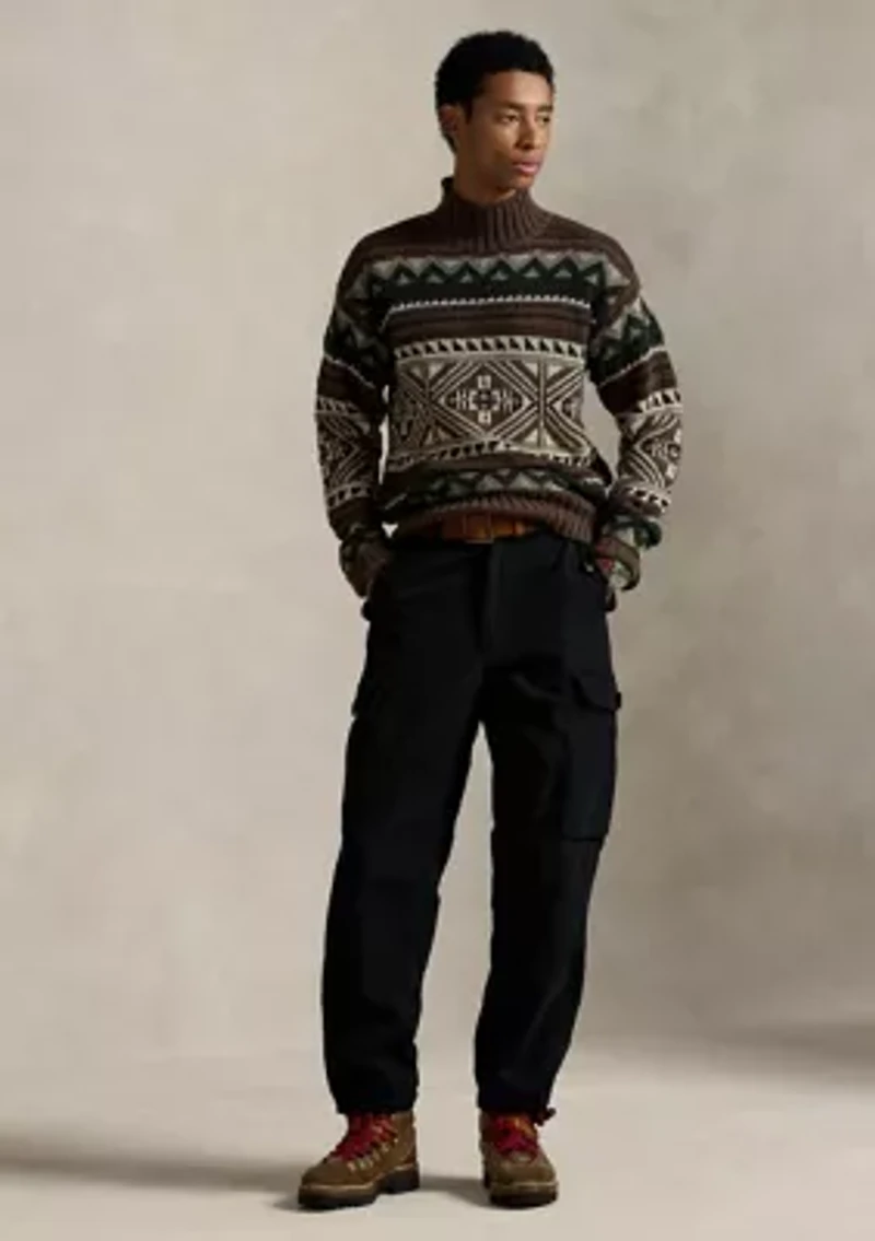 Geometric Cotton-Blend Sweater