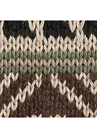 Geometric Cotton-Blend Sweater