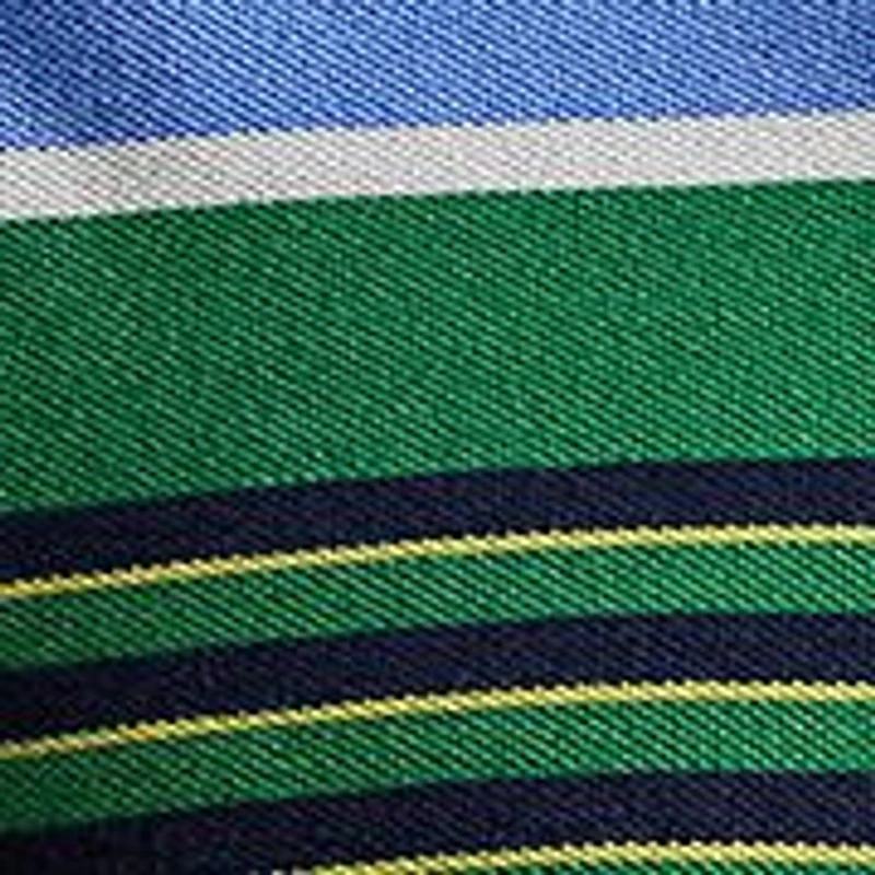 Classic Fit Striped Mesh Polo Shirt