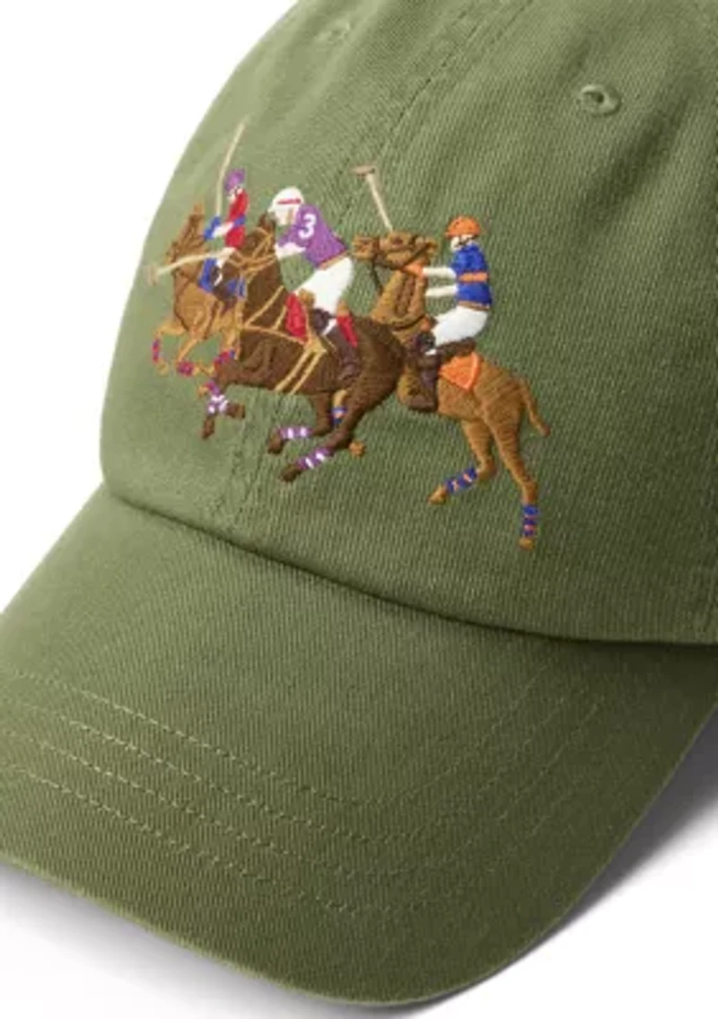 Triple-Pony Twill Ball Cap