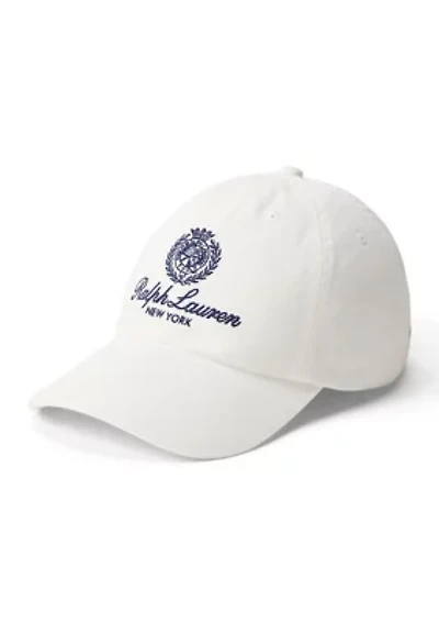 Crest-Embroidered Twill Ball Cap